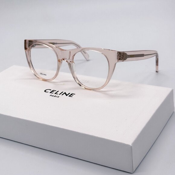 NEW CELINE CL50019I 072 CLEAR PINK WOMEN EYEGLASSES CELINE - Picture 1 of 10